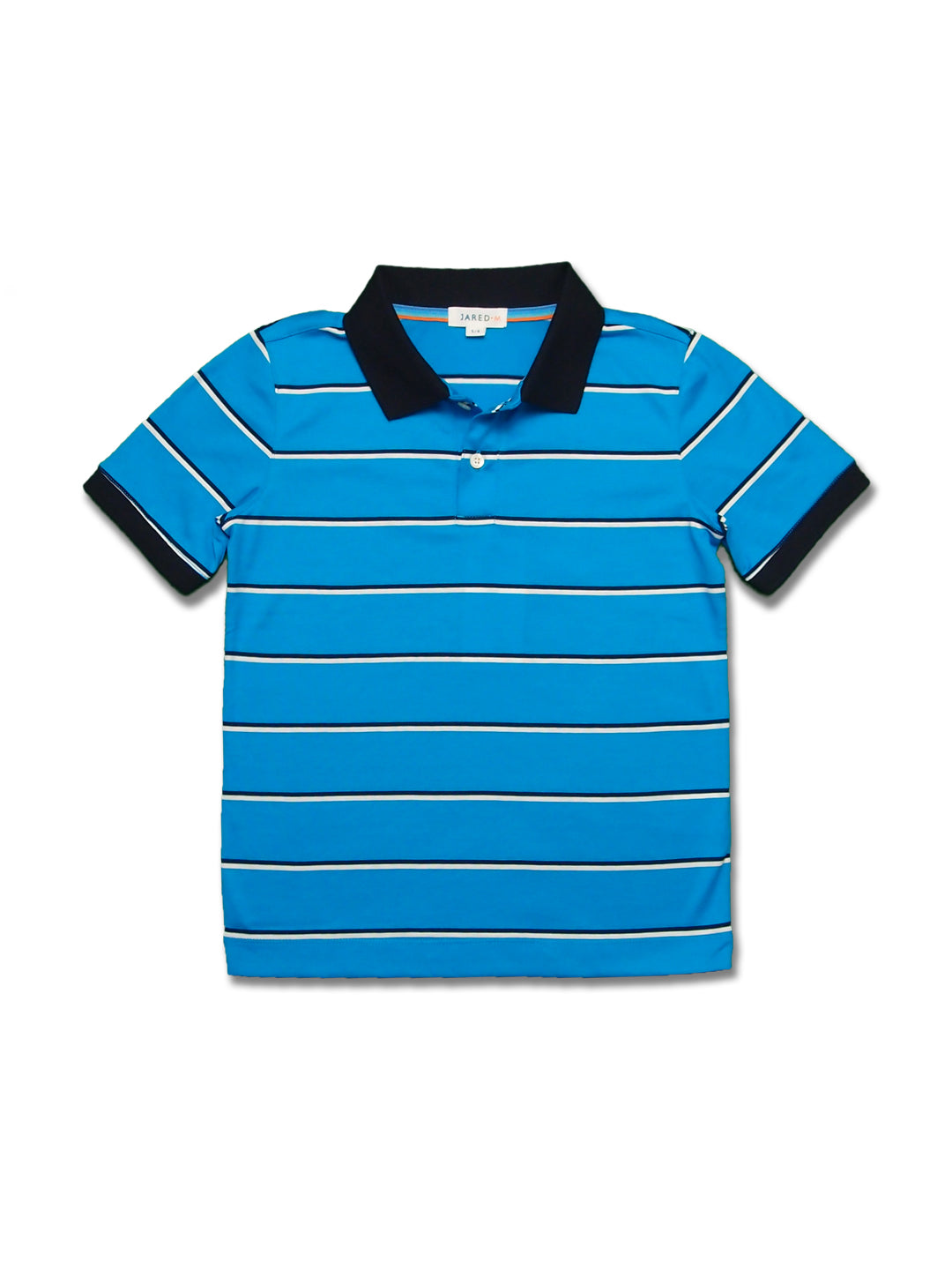 Boy's SS Flat Knit Stripe Polo