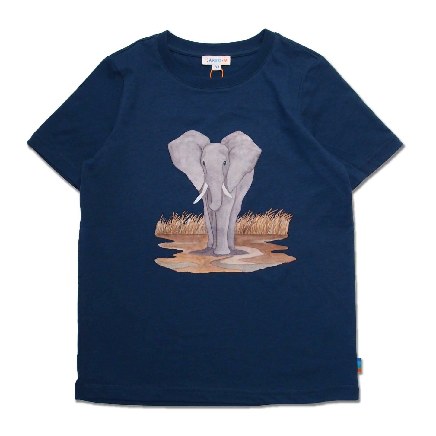 SS Crew Neck Tee with Elephant Print