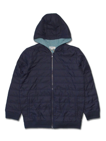 Boy's FW LS Nylon Jersey Quilted Full Zip Hoodie