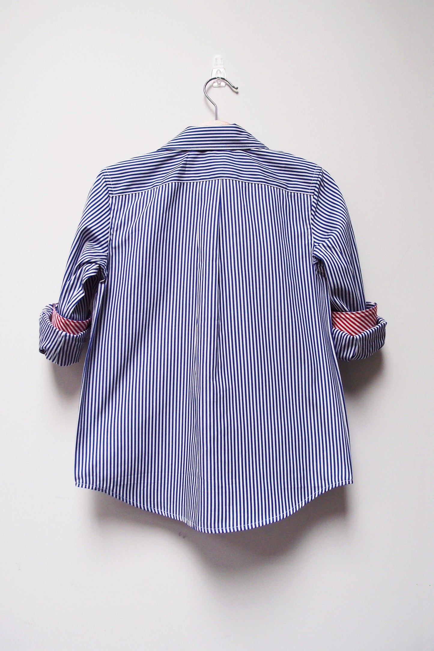 Boys NOS L/S Spread Collar Clean Shirt - Pinstripe