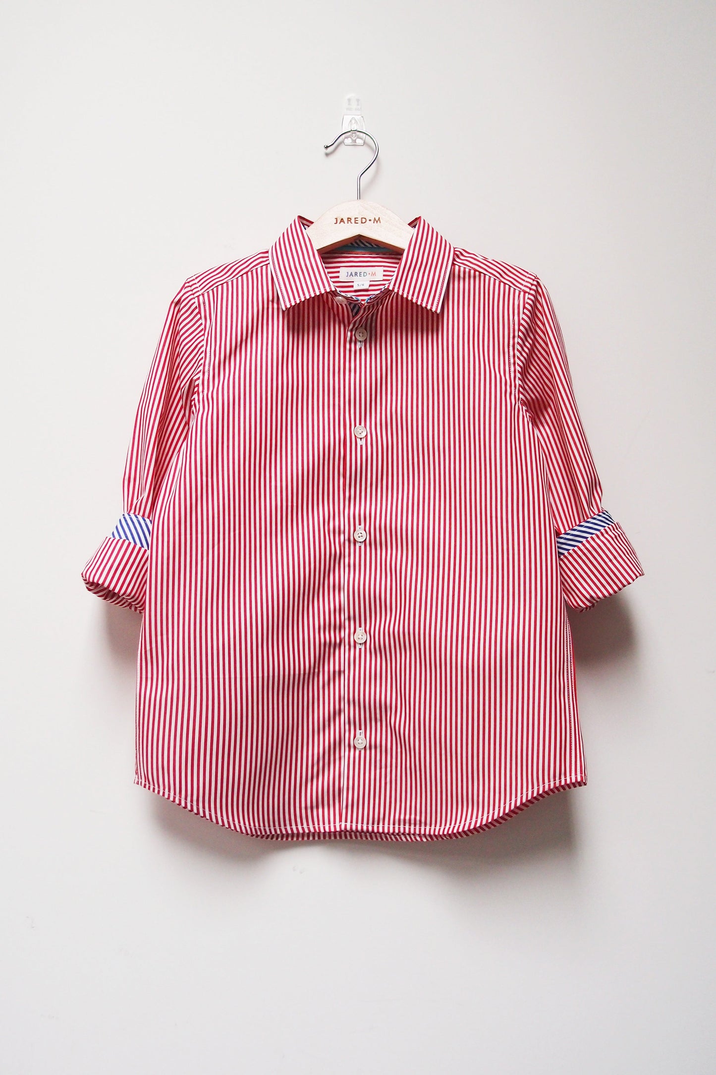 Boys NOS L/S Spread Collar Clean Shirt - Pinstripe