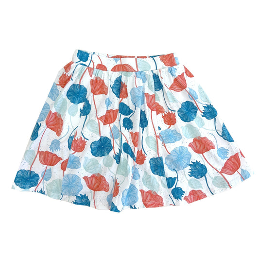 Girls Print Scooter Skirt - Water Lilies