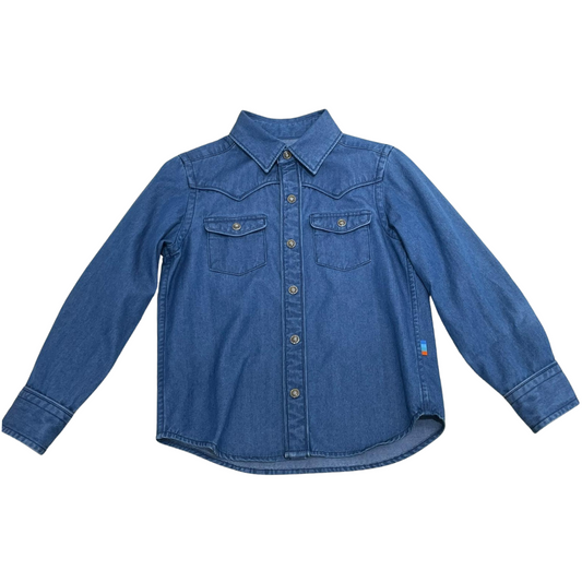 Long sleeve Indigo Western Shirt