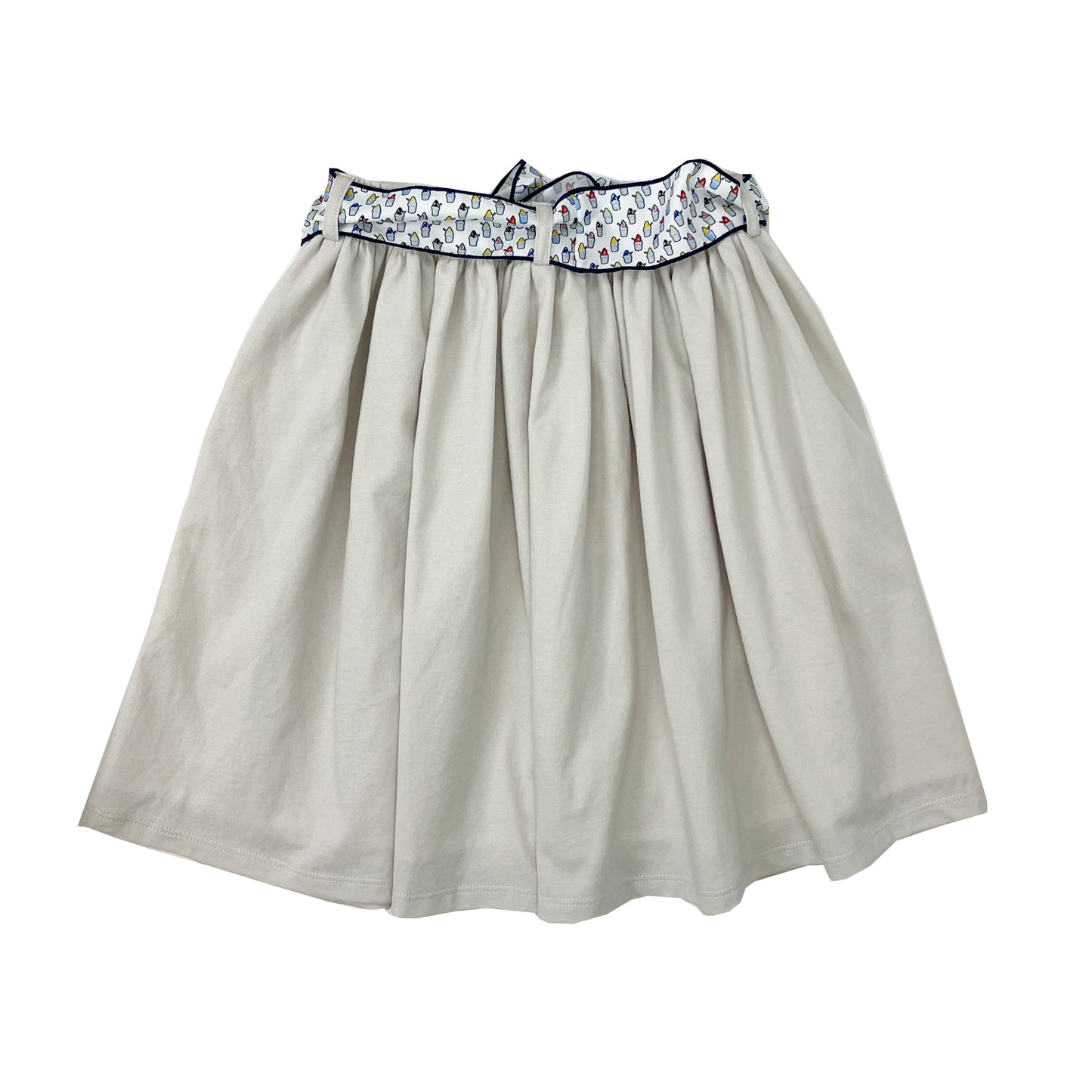 Girl's Waist Tie Knit Skirt