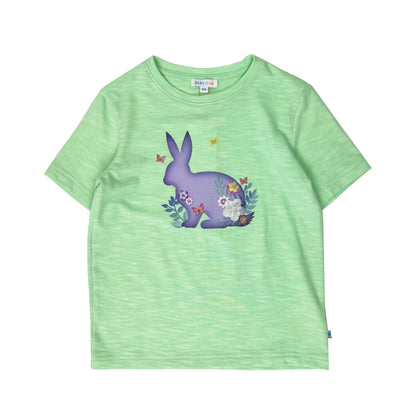 Girl's SS Crew Neck Easter Rabbit Tee