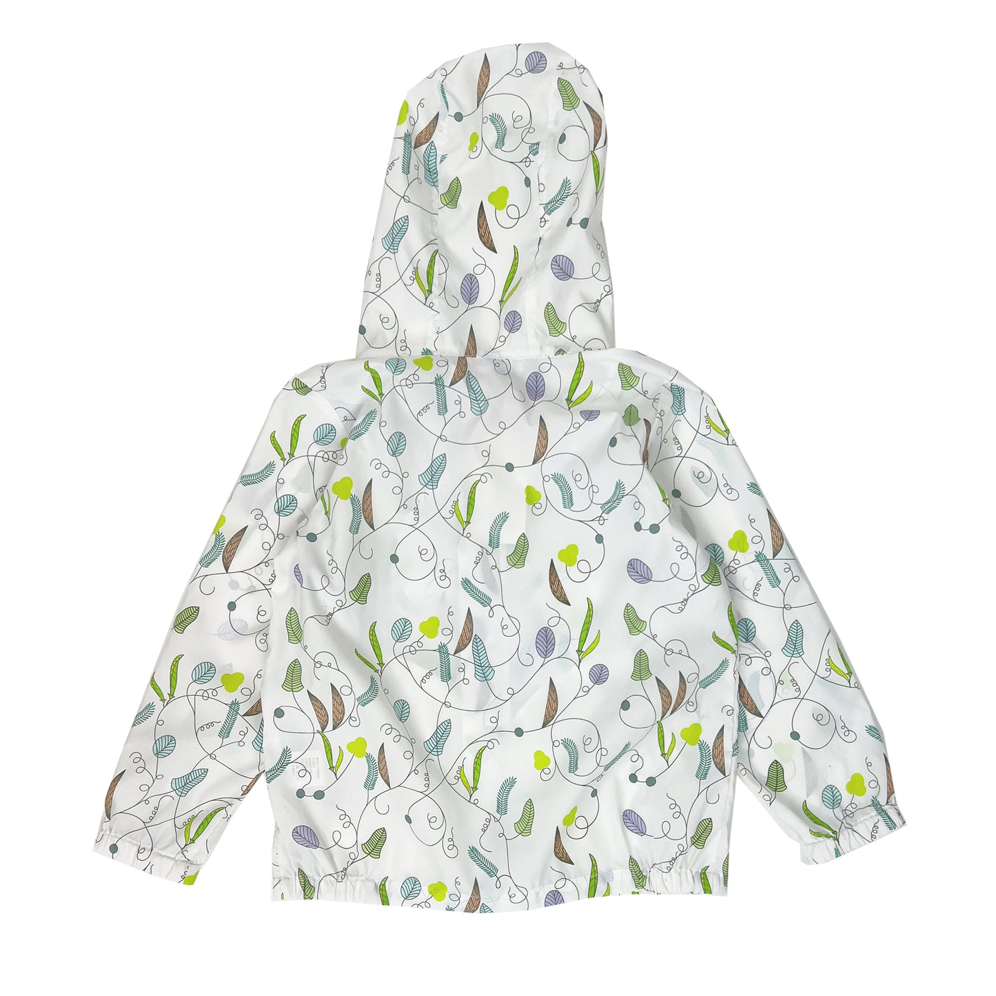 Unisex Nylon Peas Zip Up Hoodie Jacket