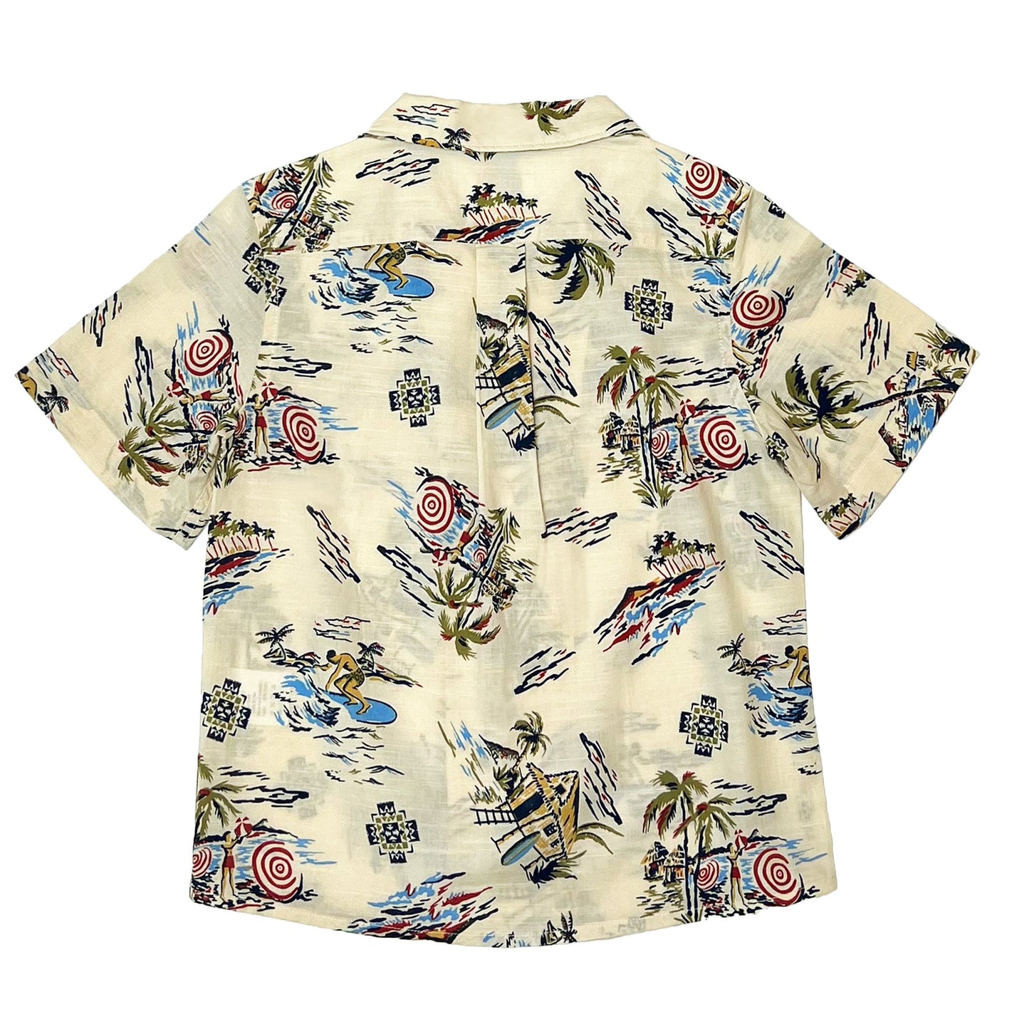 Boy's SS Camp Collar Print Shirt