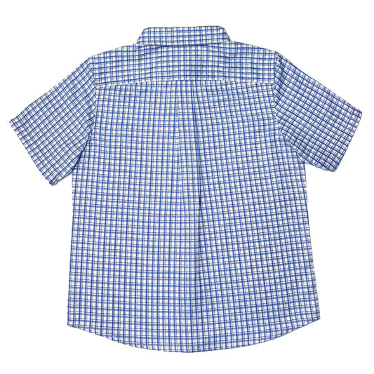 Boy's SS Spread Collar Check Shirt
