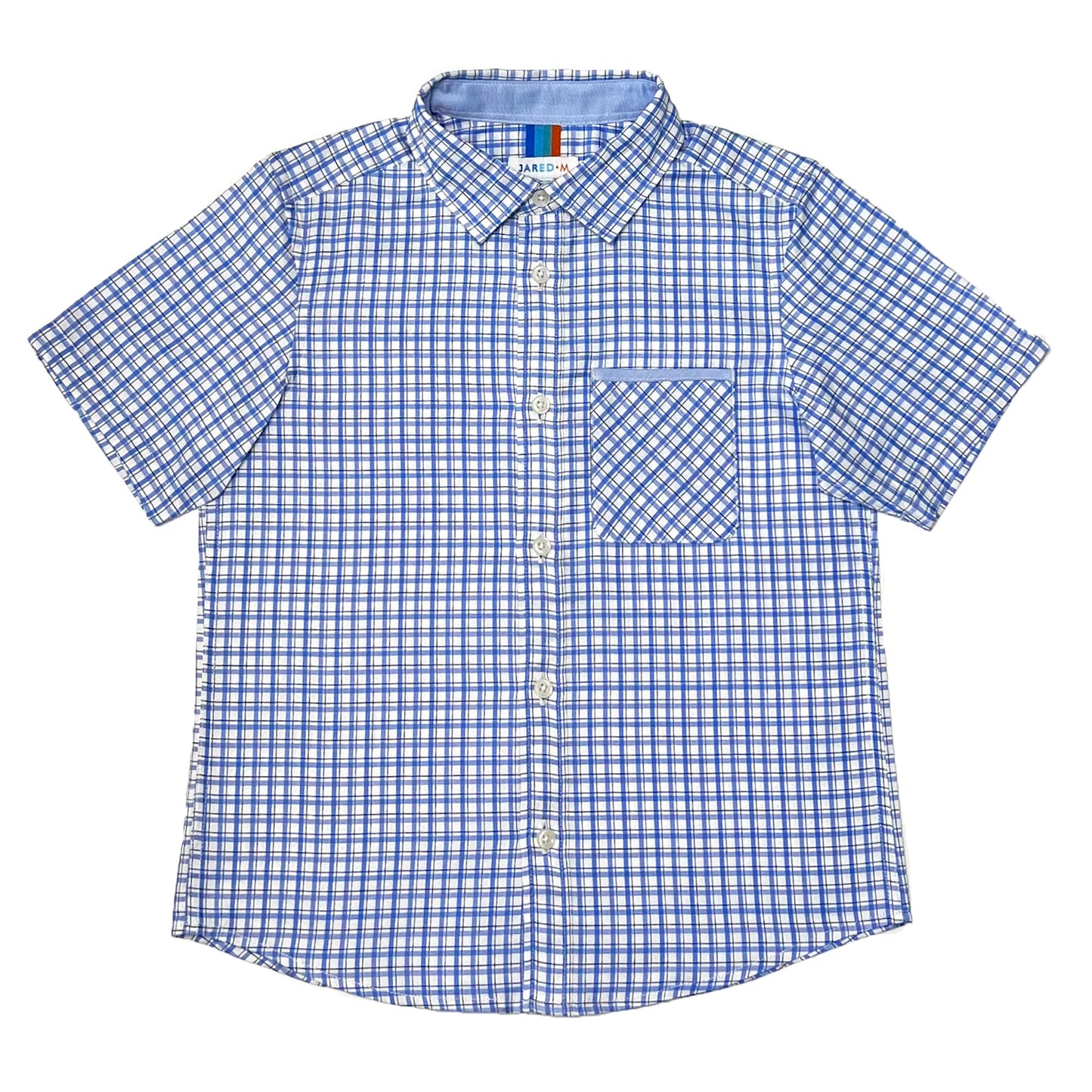 Boy's SS Spread Collar Check Shirt