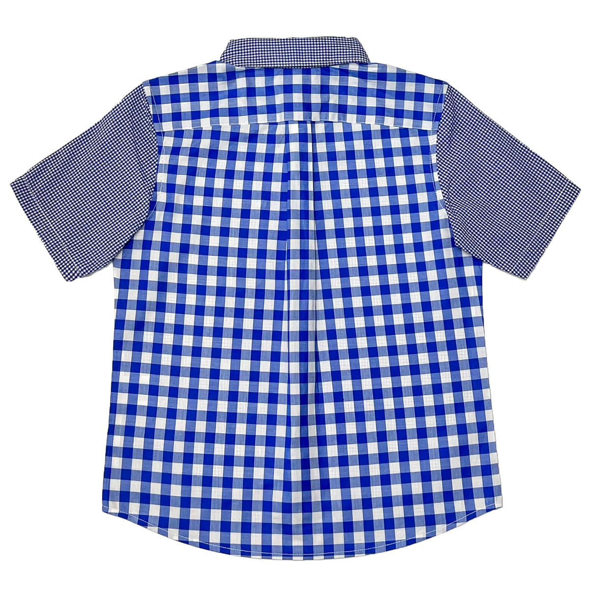 Boy's SS  Spread Collar Mixed Check  Shirt