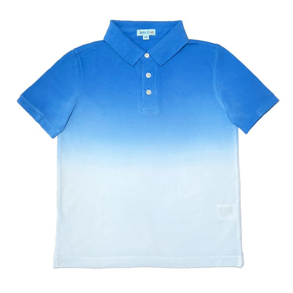 Boy's SS Flat Knit Dip dye Polo