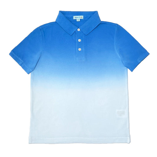 Boy's SS Flat Knit Dip dye Polo
