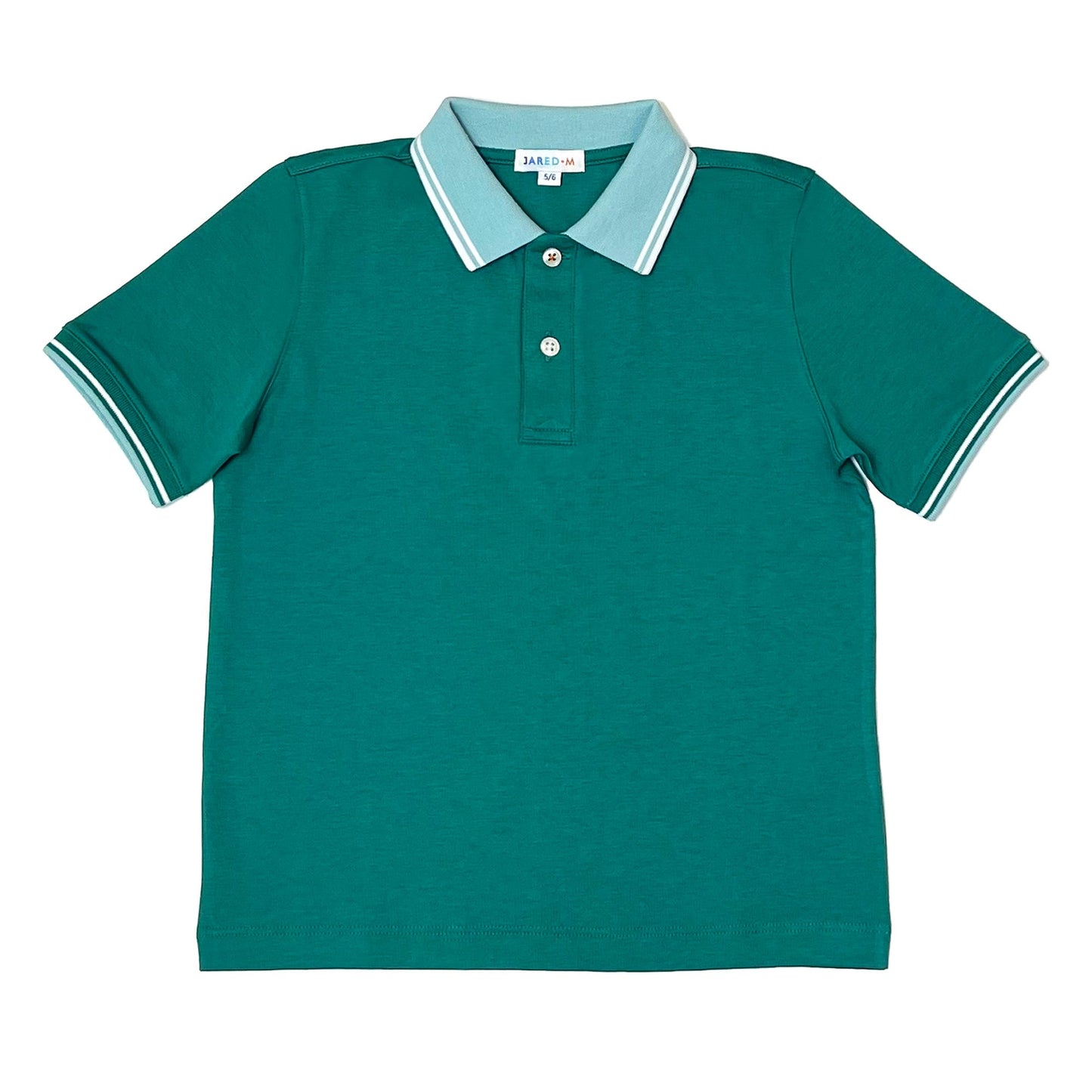 Boy's SS Flat Knit Tipping Collar Polo