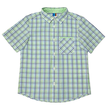 Boy's SS Spread Collar Check Shirt