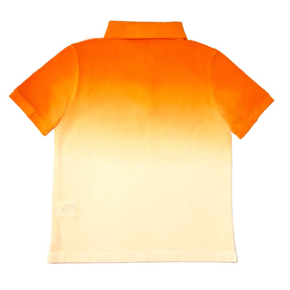Boy's SS Flat Knit Dip dye Polo