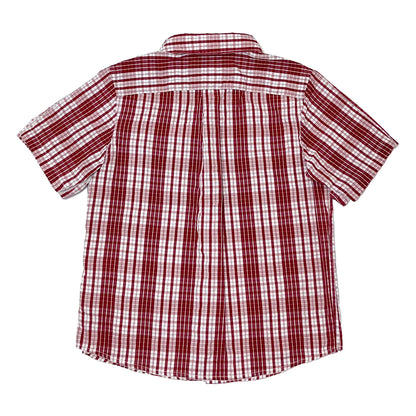 Boy's SS Spread Collar Seersucker Check shirt
