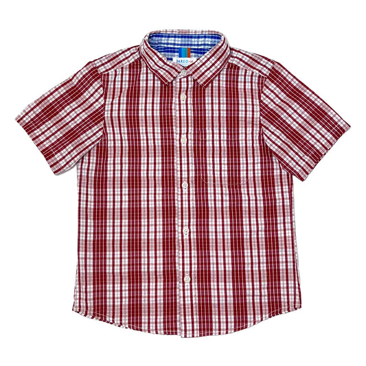 Boy's SS Spread Collar Seersucker Check shirt