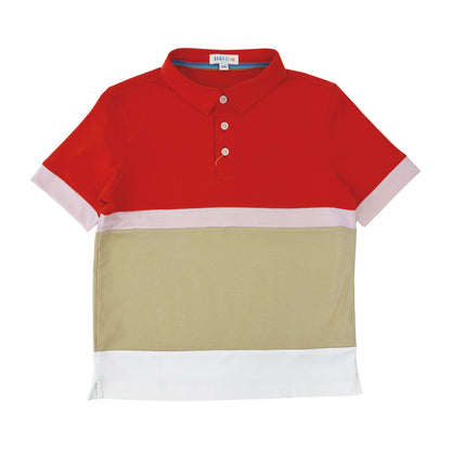 Boy's SS Color Block Polo