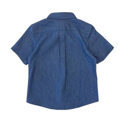 Boy's SS Spread Collar Patchwork shirt