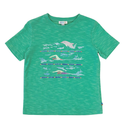 Boy's SS Crew Neck Swimming Dolphins Tee