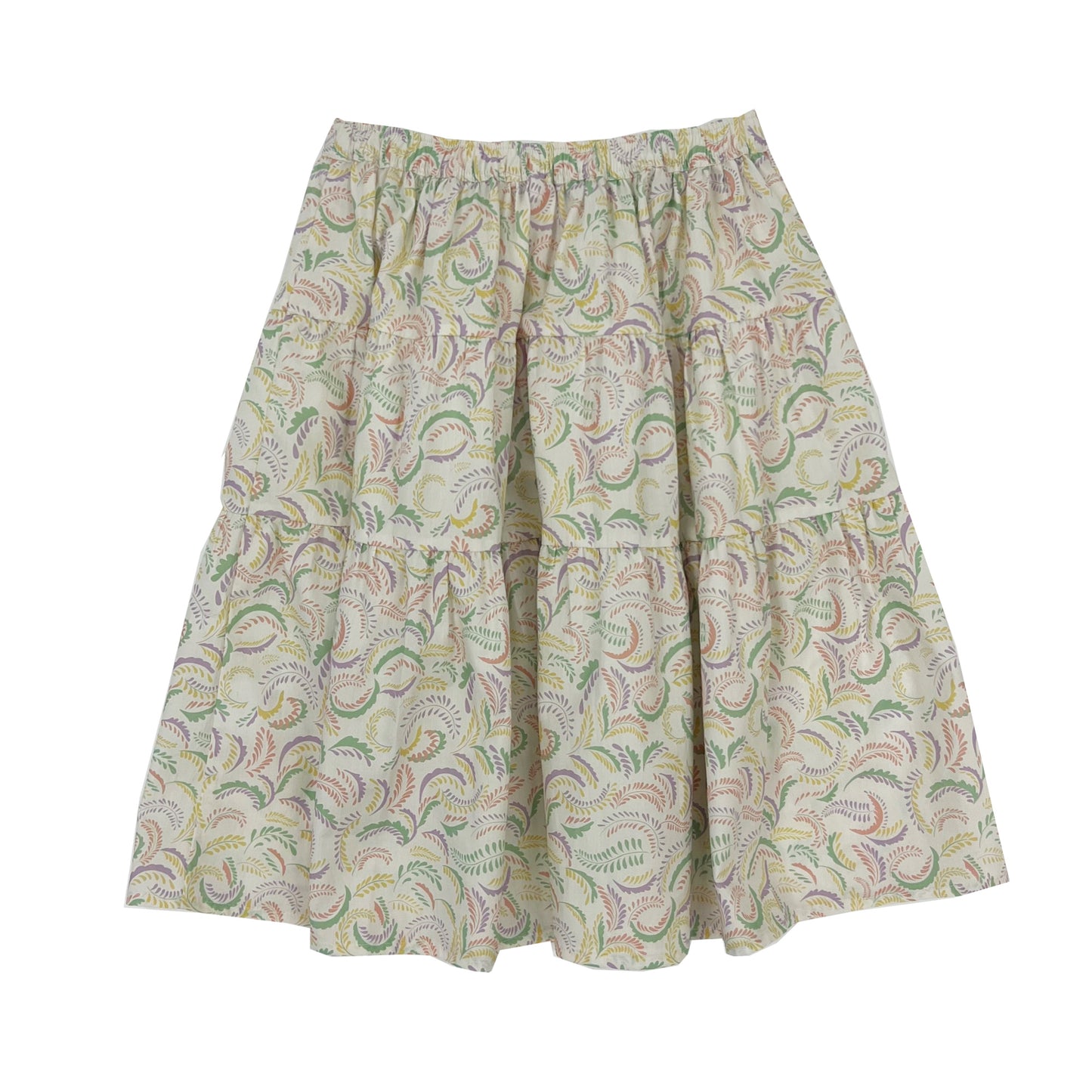 Girl's Feather Print Midi skirt