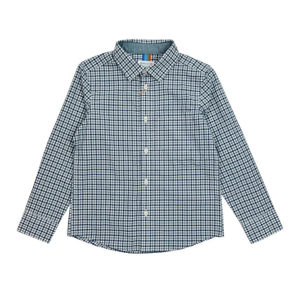 Boy's LS Spread Collar  Gingham Check Shirt