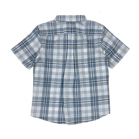 Boys SS Spread Collar Shirt - Azure