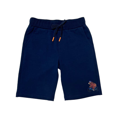 Boy's Knit Pull on  shorts with Crocodile and Bear  Print
