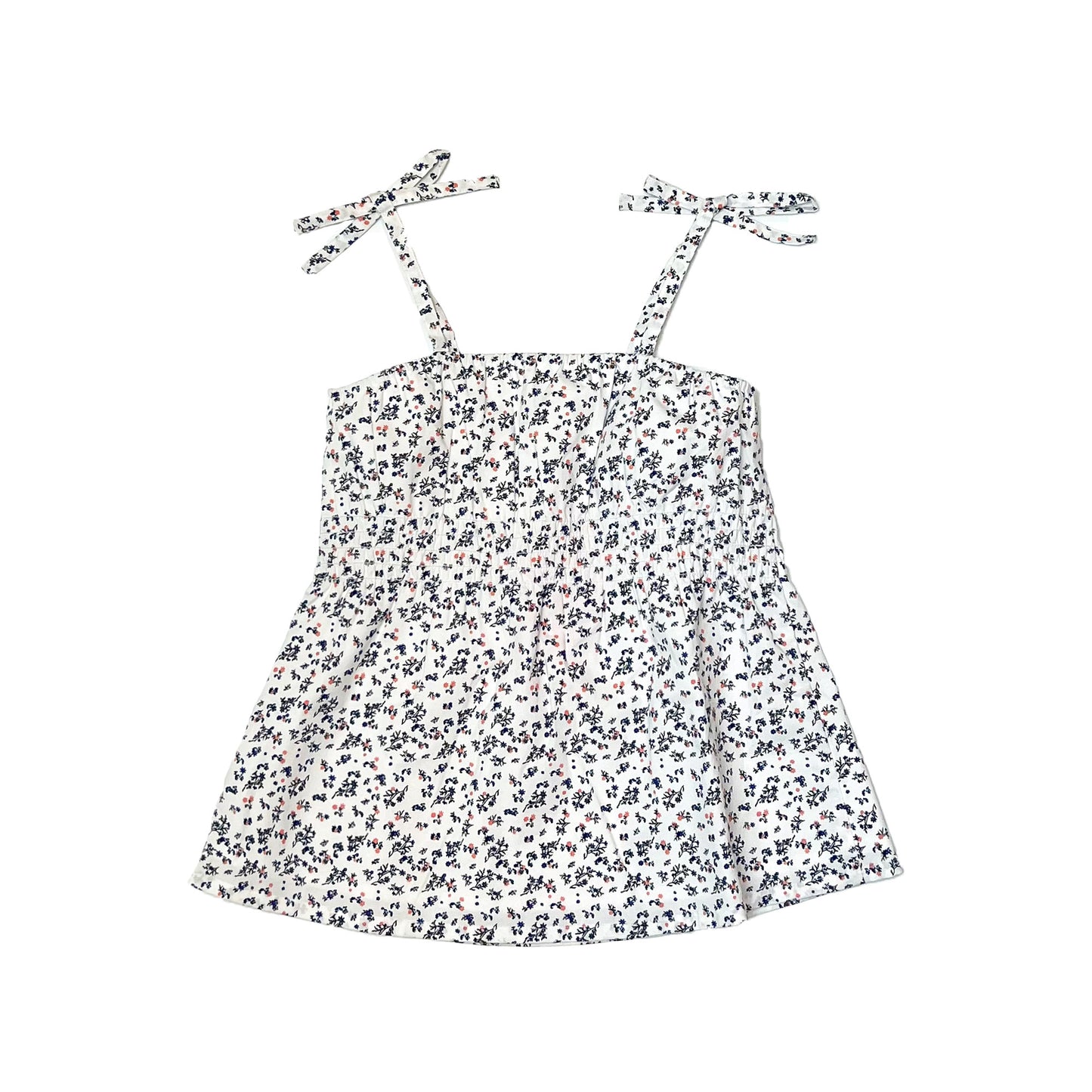 Girl's Woven Floral Print Tiki Top